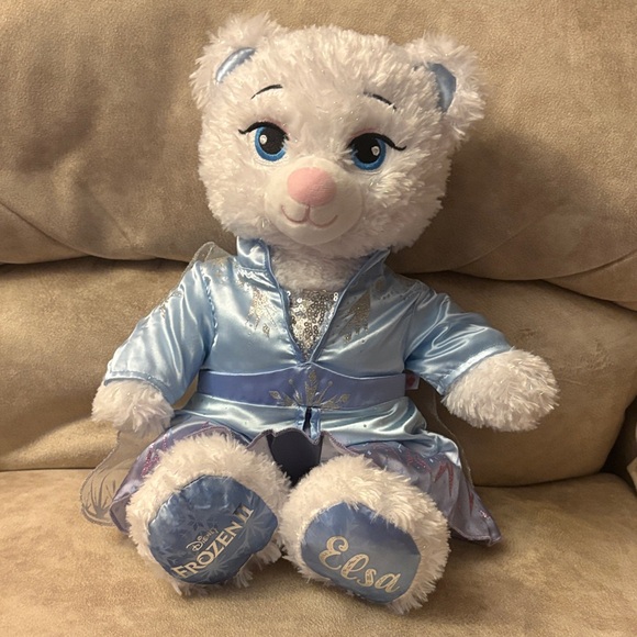 Build-A-Bear Frozen Elsa Plush in Blue and White - Picture 1 of 4